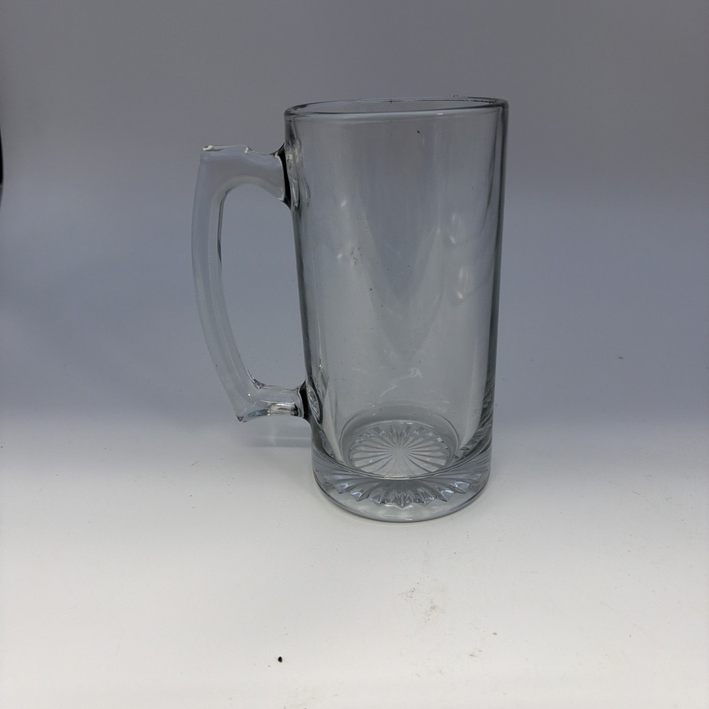 L Beer Glass Sport Bar Mug  7 X 4 XLarge Heavy Duty With Handle